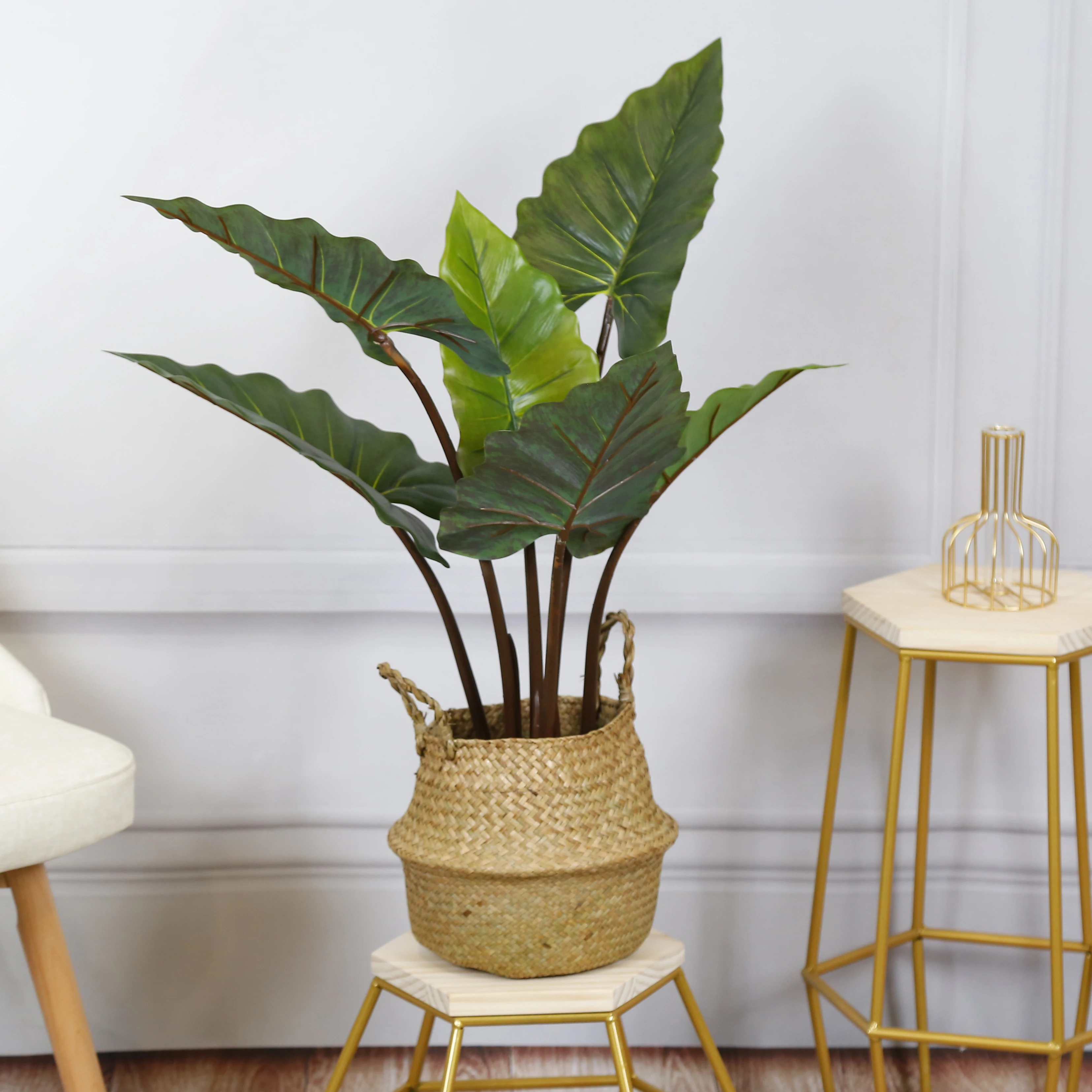 YD29507 6 leaf rain bow artificial plant for sale outdoor artificial natural plant