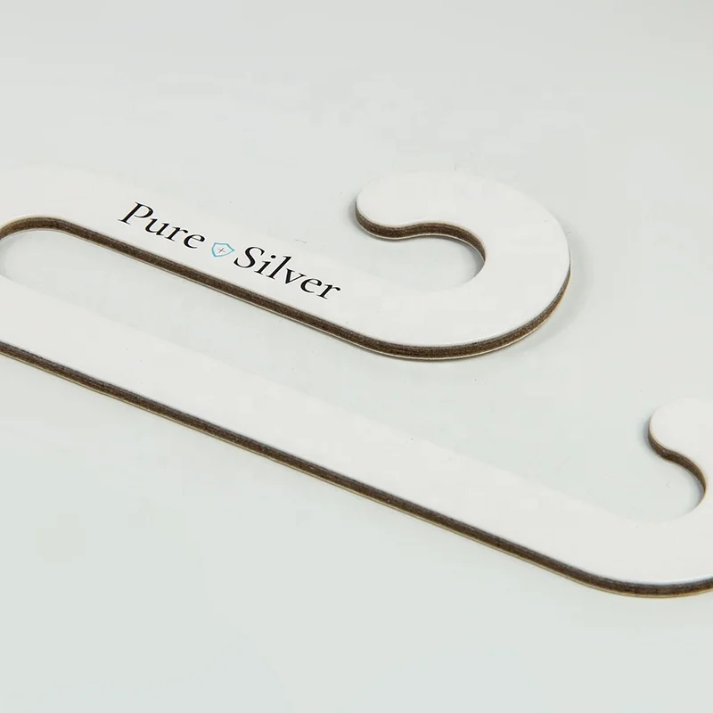 Customized brand white paper hanger tag scarf cardboard strong scarf holder hanger for scarf