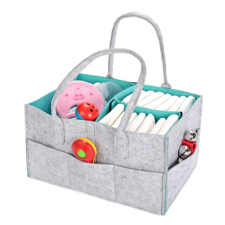Wholesale Felt Cotton Caddy Organizer Diaper Storage Bags Insert Organizer for Babies Accessory Nappy Toys Backpack Genre