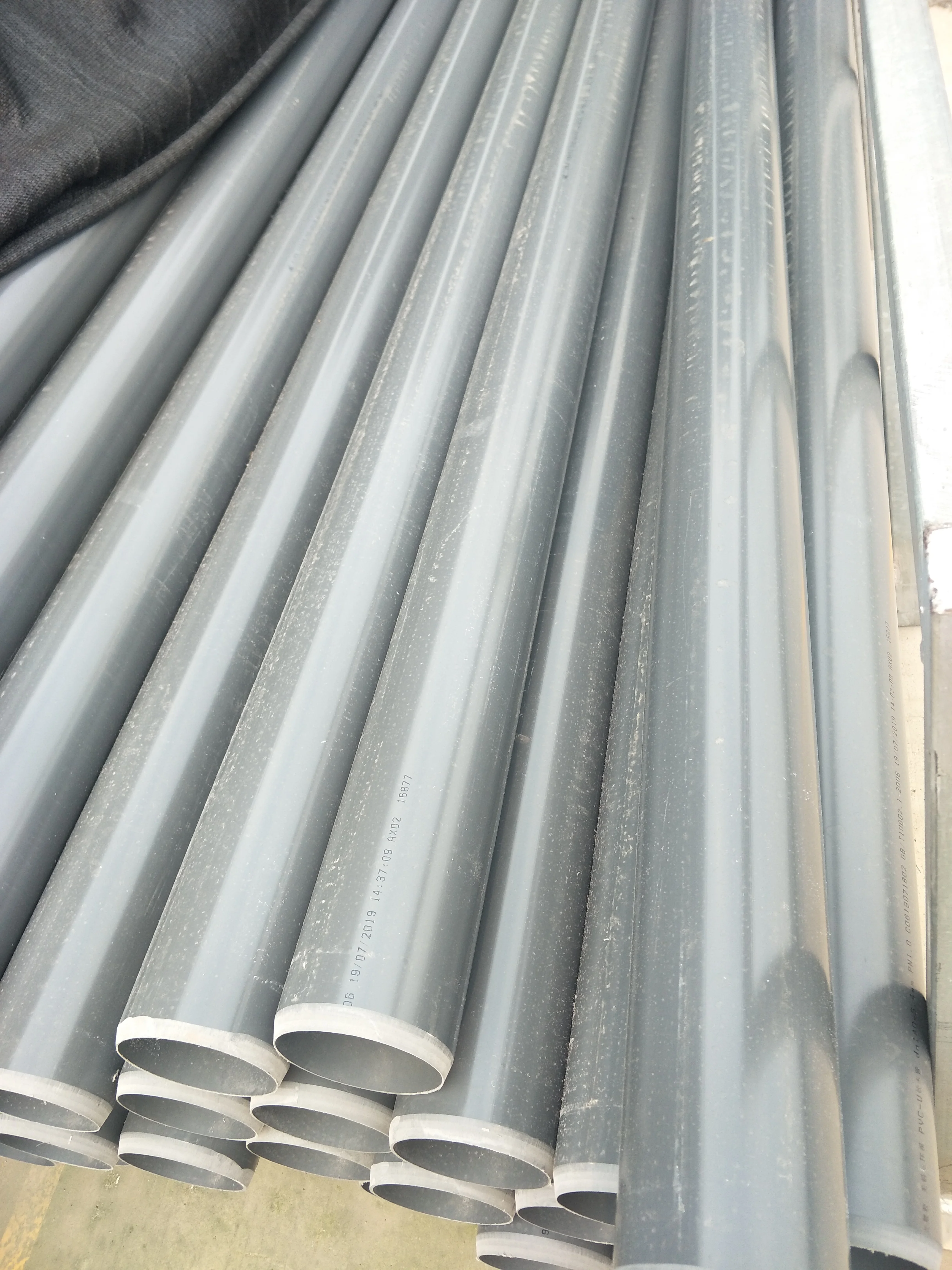 recycled plastic tube drain pipe food grade flexible sewer water 4 inch black white color