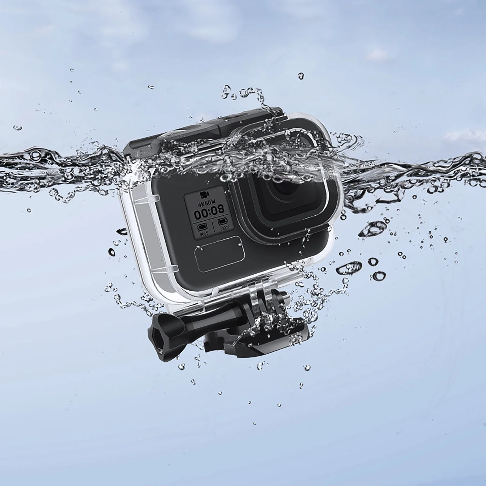 Водонепроницаемый корпус для gopro hero9 с кронштейном GoPro hero 8 5 6 7 аксессуары 45 м чехол подводной спортивной камеры