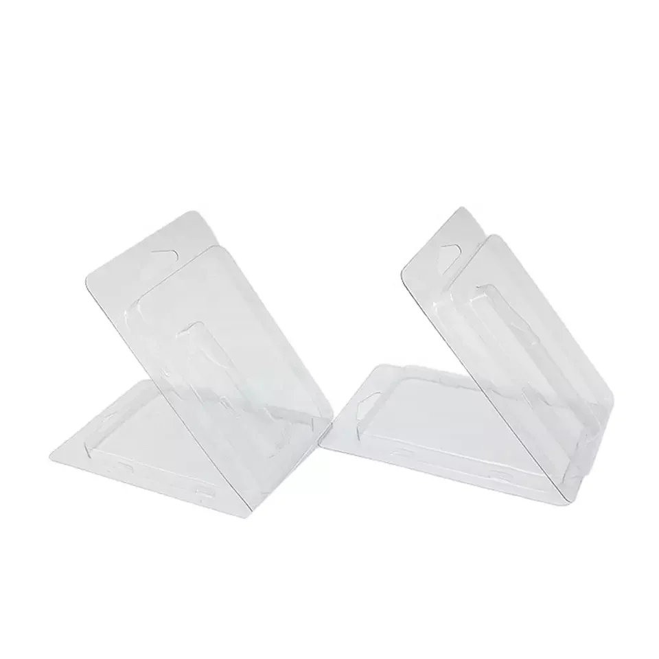 Customized Disposable Plastic Clamshell Edge fold Sliding Blister Card Pack Cardboard Boxes Print Paper Packaging