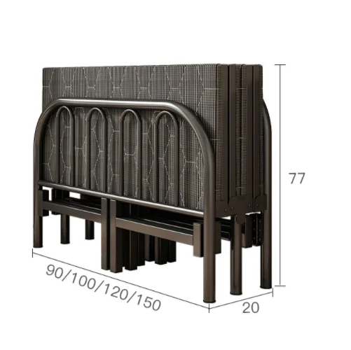 JSC-10 Metal Folding Bed Frame Foldable Space Saving Single Metal portable Folding Beds Wholesale