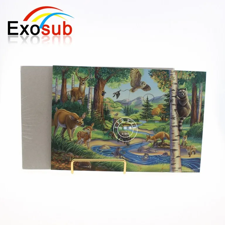China manufacturer glossy blank MDF sublimation hardboard puzzles