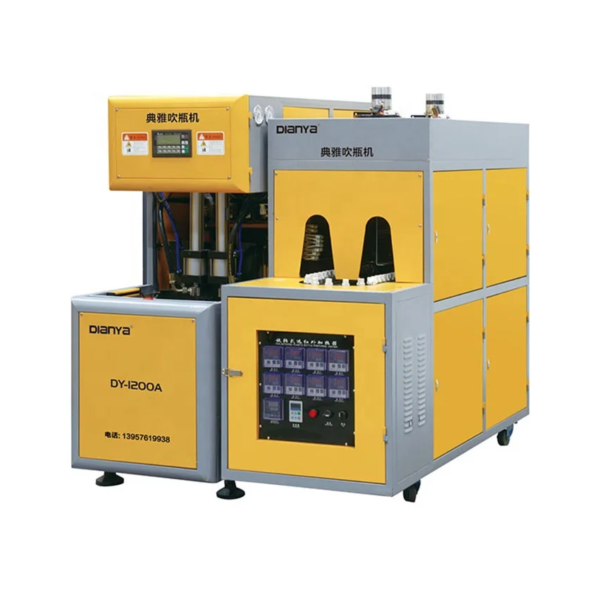 2 cavity semi automatic pet plastic blow moulding machine