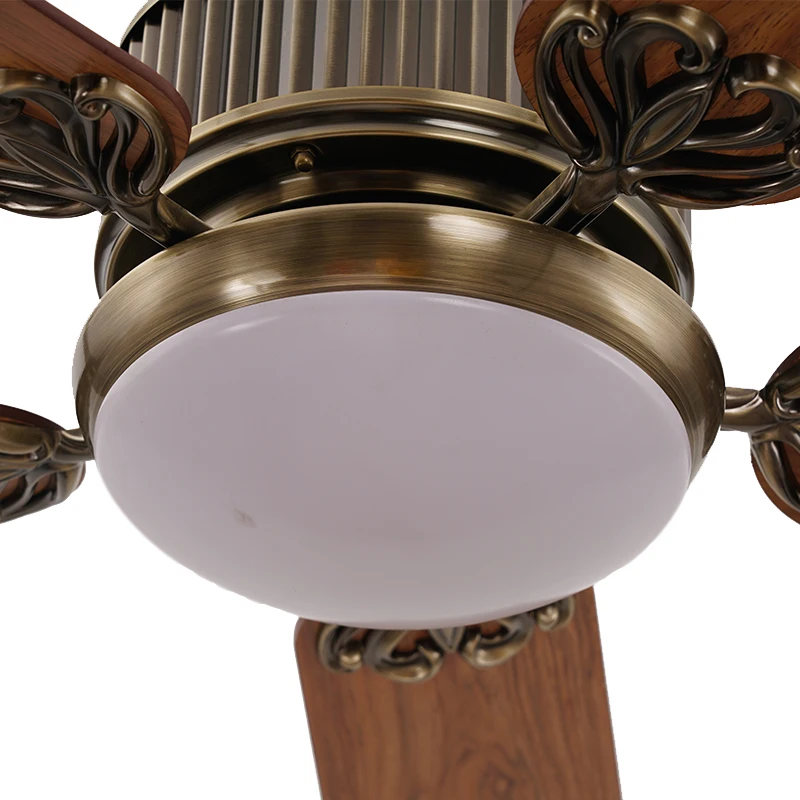 Best Quality Vintage Style Wooden Ceiling Fan With Lights For Living Room Bronze Ceiling Fan