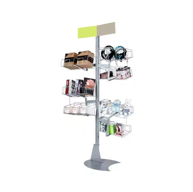 Wholesale Custom Superior Quality Doll Toy boutique stationery stand units 7 Shelves Free Standing metal display rack
