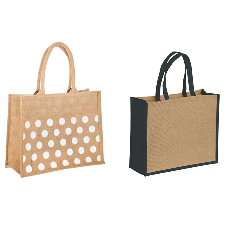 custom jute products of bangladesh printed logo reusable laminated non woven fabric fashion tote gift jute packaging bag for sho