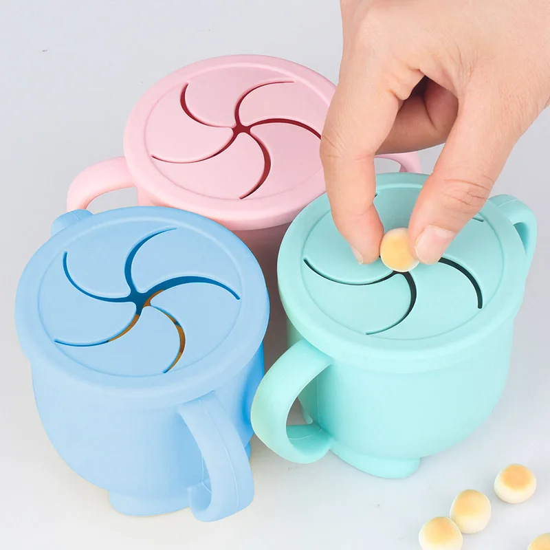 Food Grade Baby Sippy Cup Silicone Kids Feeding Straw Drinking Water Cup