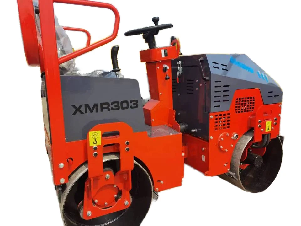Top Mac XMR303 Double Drive Road Roller Convenient Practical Used Convenient Double Drum Roller Core Incl. Engine Pump Motor