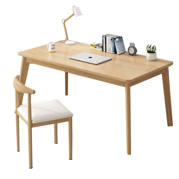 Скандинавский стол с ножками из массива дерева, простой домашний компьютерный стол, студенческий ученический стол