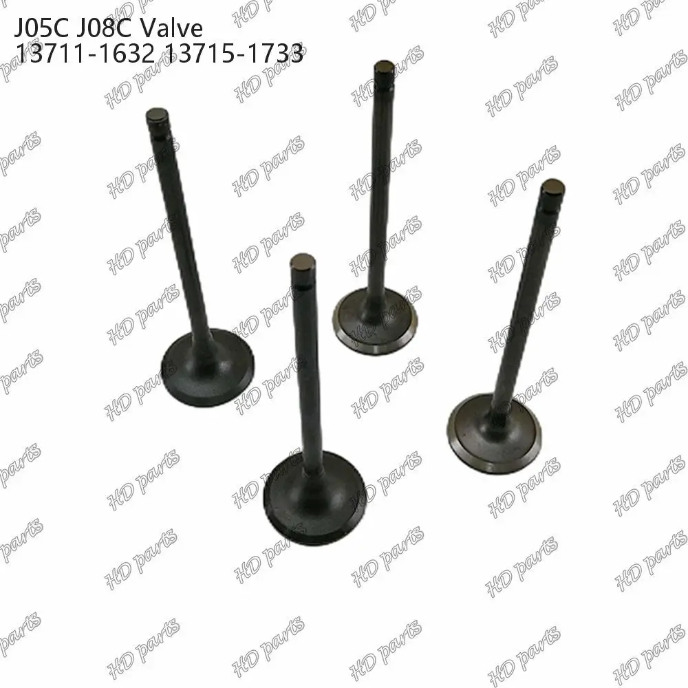 J05C Engine Valve 13711-1632 13715-1733  For Hino Diesel Engine Parts
