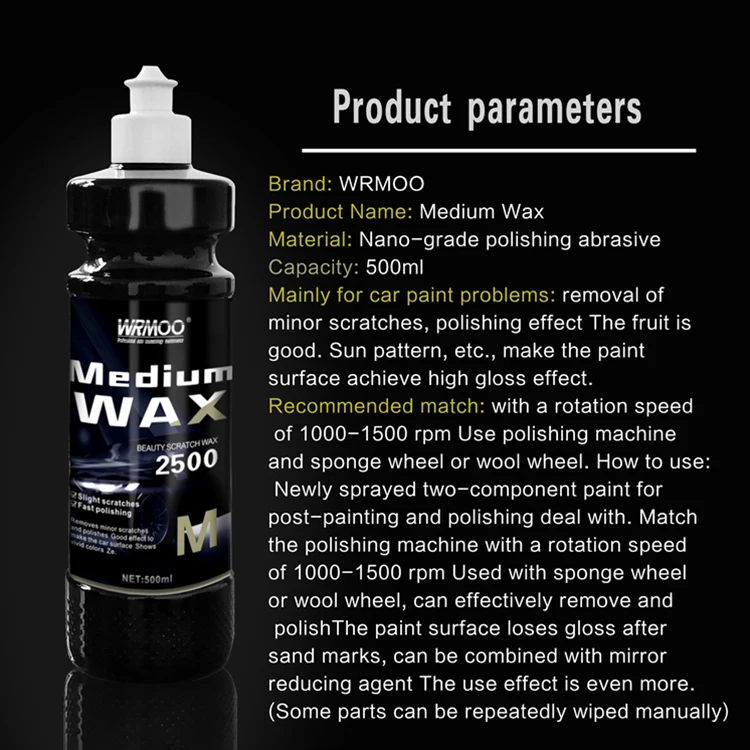 High Quality Wholesale Professional Car Care Product Car Coating Wax Medium Cutting Wax Polish Wax