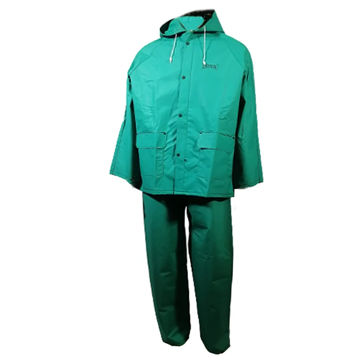 columbia rain suit fire resistant heavy duty waterproof pocket safety rain coat for riders adult thick portable raincoat fabric