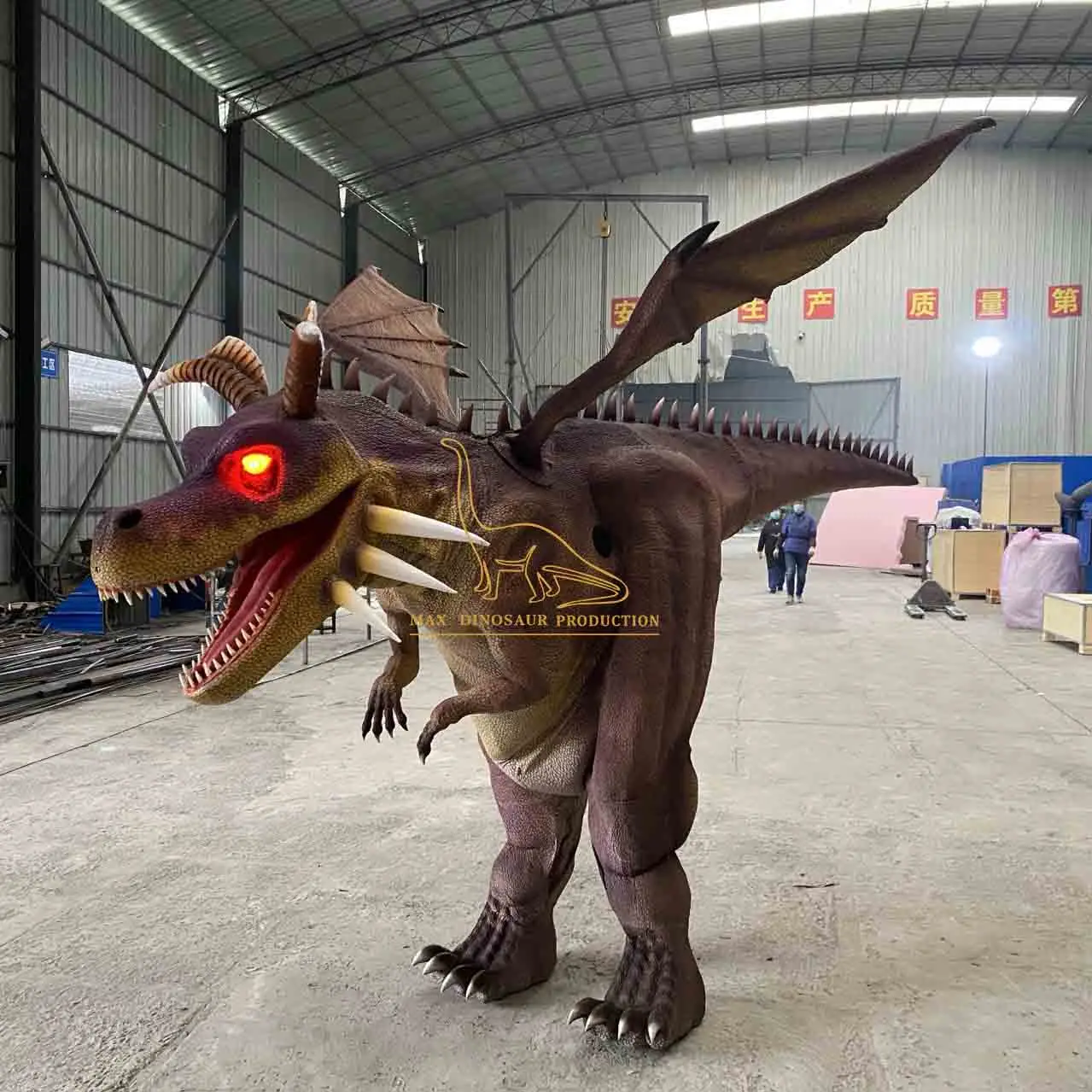 Wearable Simulation Dinosaur Costume Animatronic Model For Adults Animatronic Dragon Costume