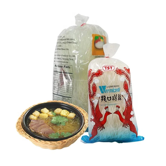 TSY Food Chinese Manufacturer High Quality Dried Wholesale Bulk Mung Bean longkou Vermicelli Noodles