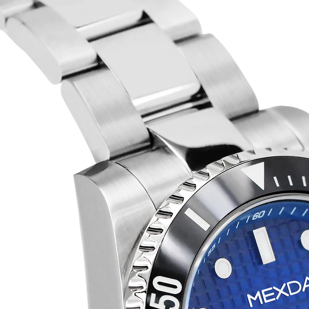 Mexda brand popular design japan quartz movement all stainless steel material super luminous men Automatic lunxury diver watches