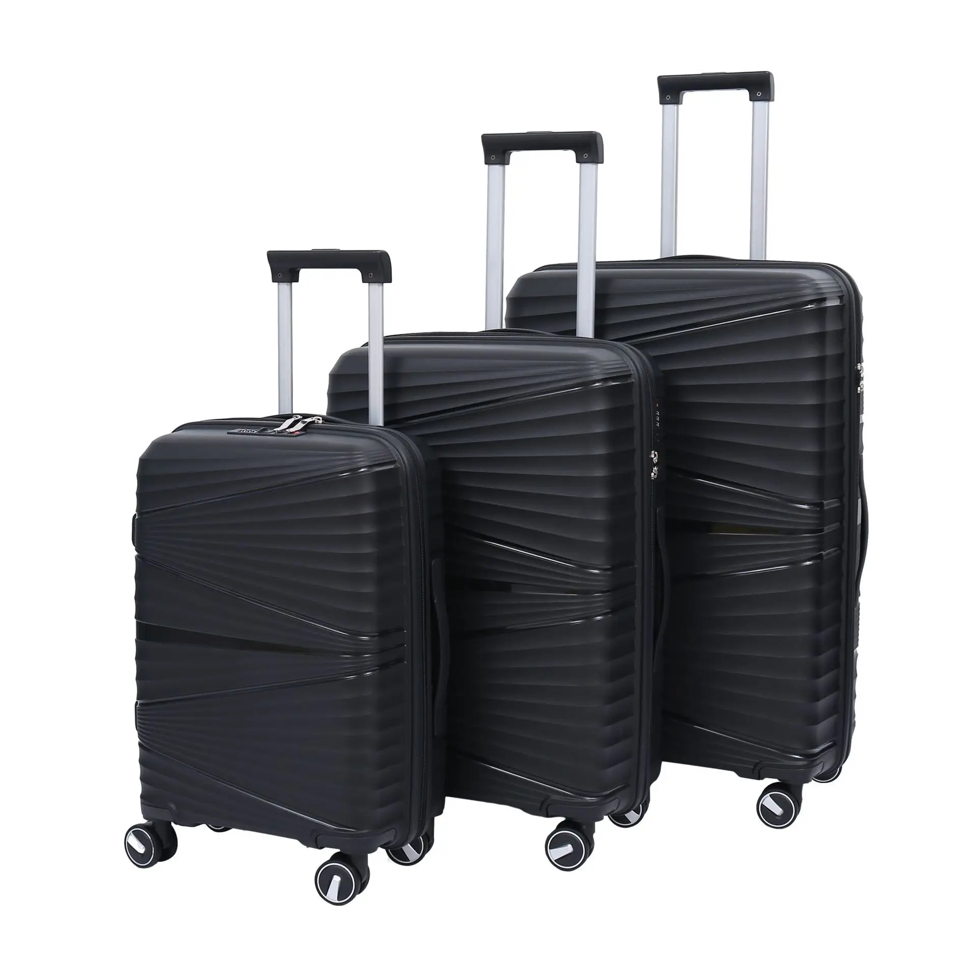 2023 New Design 3 Pcs Travel Luggage Expandable Fashion Light Weight Abs Pc Trolley Luggage