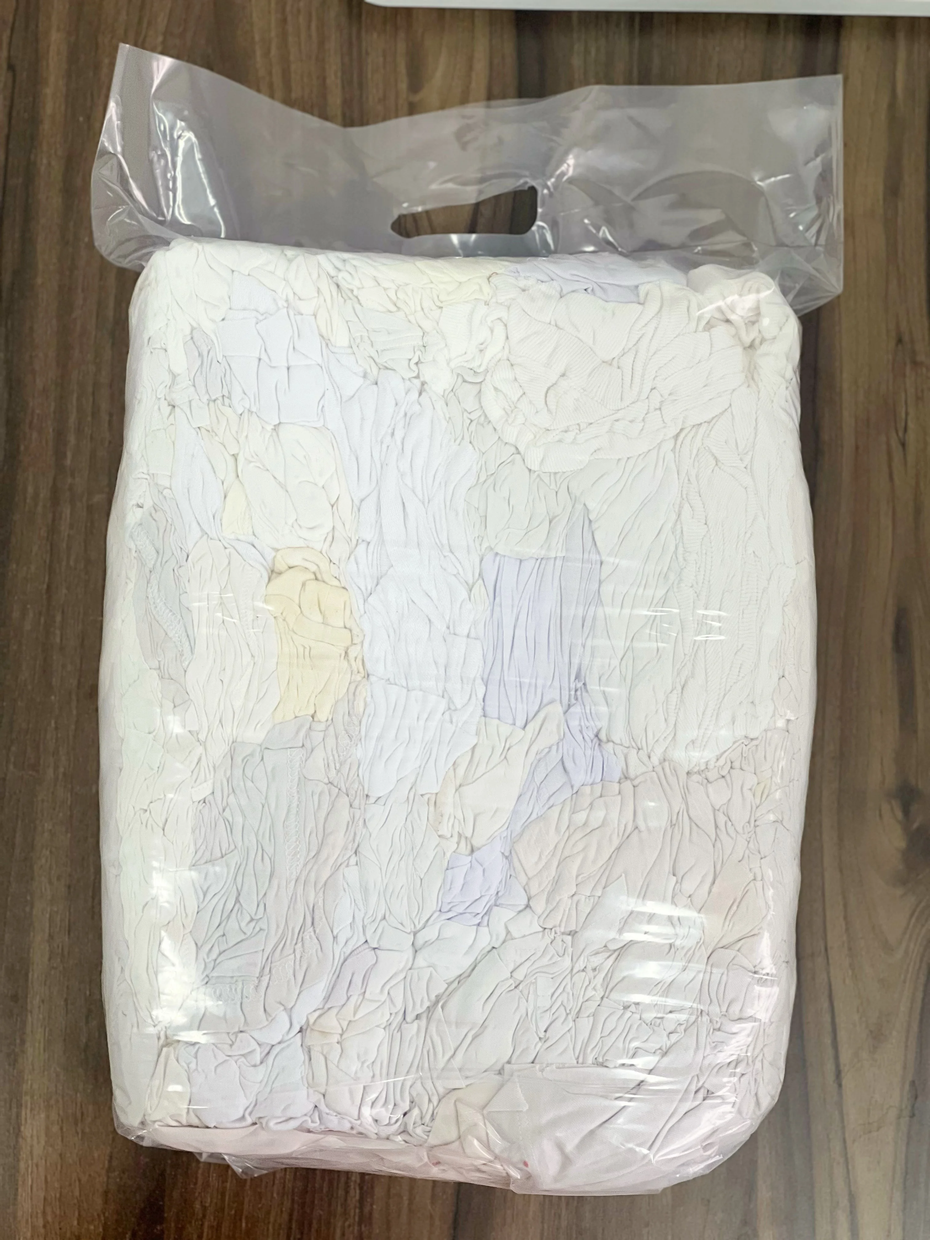 100 Cotton 10Kg 15kg 25Kg Paca De Trapo Textile Waste White T shirt Rag for Industrial Cleaning