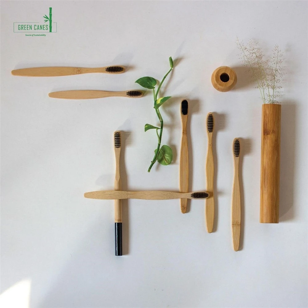Wholesale 100% Natural Biodegradable Organic custom rainbow bamboo toothbrush kids with free sample