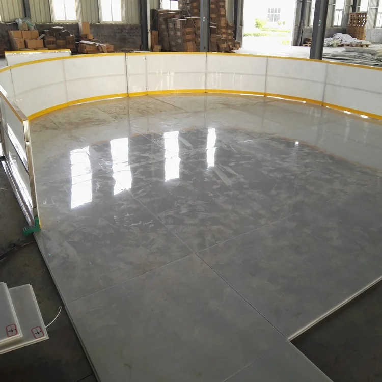UHMWPE Material 1200*1000mm Hockey Synthetic Ice Rinks Portable Roller Skating Flooring/Synthetic Ice Rink