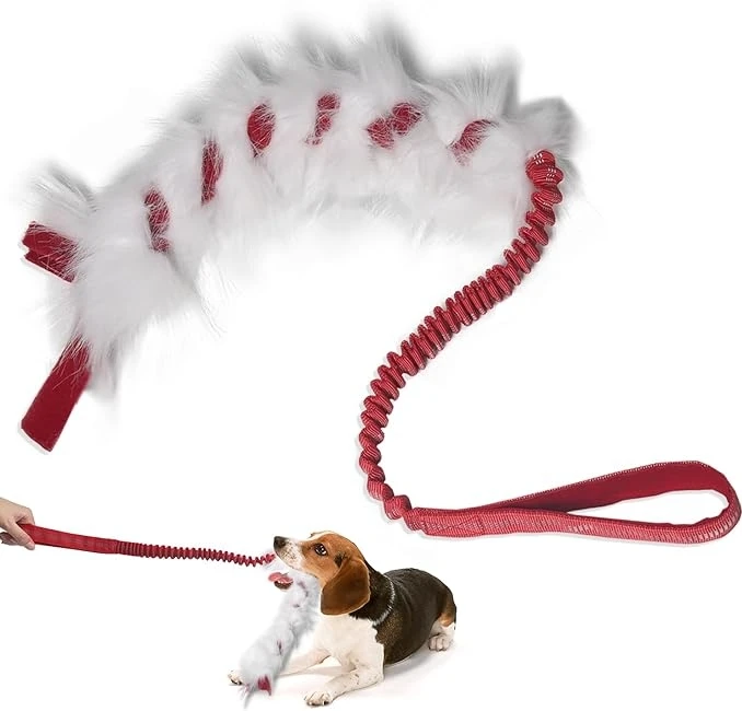Christmas Dog Tug Toys Red White Dog Rope Toys Puppy Aggressive Chewers Pet Christmas Gifts Dog Chew Toy