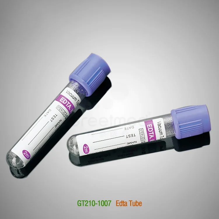 China manufacturer price vaccum edta test tubes plain 2ml 3ml k2 k3 2na edta tubes