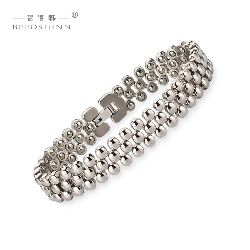 В наличии Серебряный Мужской титановый германиевый Камень Браслет Мужской Здоровье