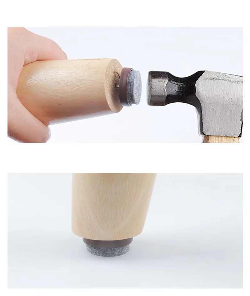 Furniture Accessories Anti Scratch Round Thickened Custom Non Slip Nail On Felt Glides For Glides Wooden Furniture Legs