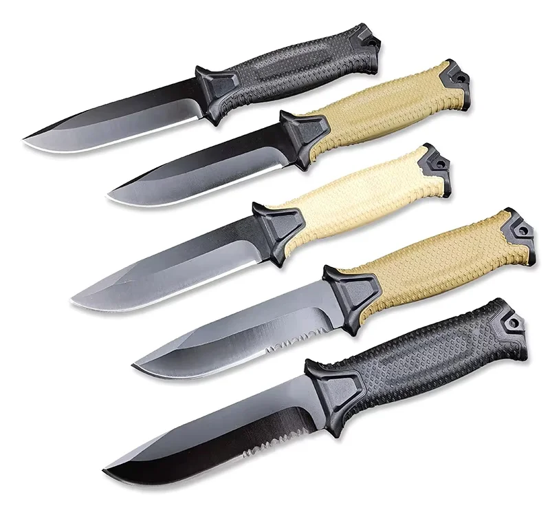 GB 1500 Outdoor Fixed Knife 12C27 Blade FRN Fiberglass Cover Handle Hunting Survival Knives Tactical Tools EDC