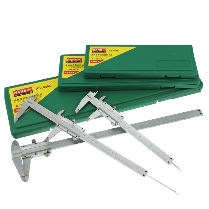 HANS.w 0-200mm Woodworking Ruler, Durable Measuring Tool Portable Stainless Steel Vernier Caliper, Caliper Ruler