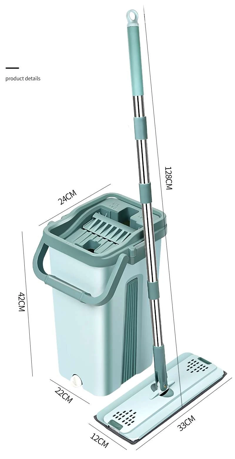 Flat Quick Clean Mop 360 microfiber Telescopic Floor duster Cleaning Water Squeeze Mop Bucket