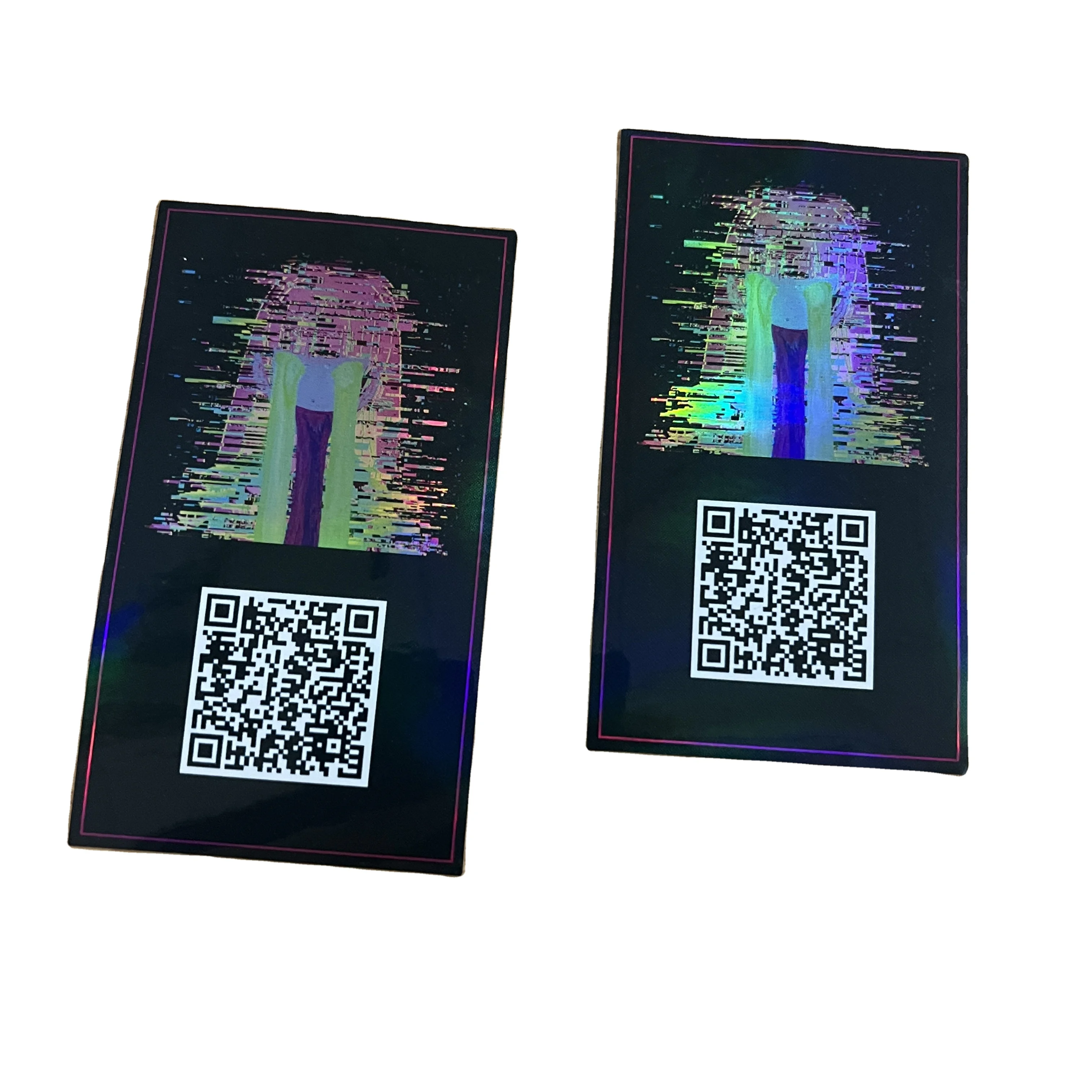 Печатная этикетка безопасности с серийным номером упаковочные этикетки голограмма поддельные наклейки Qr-код царапины