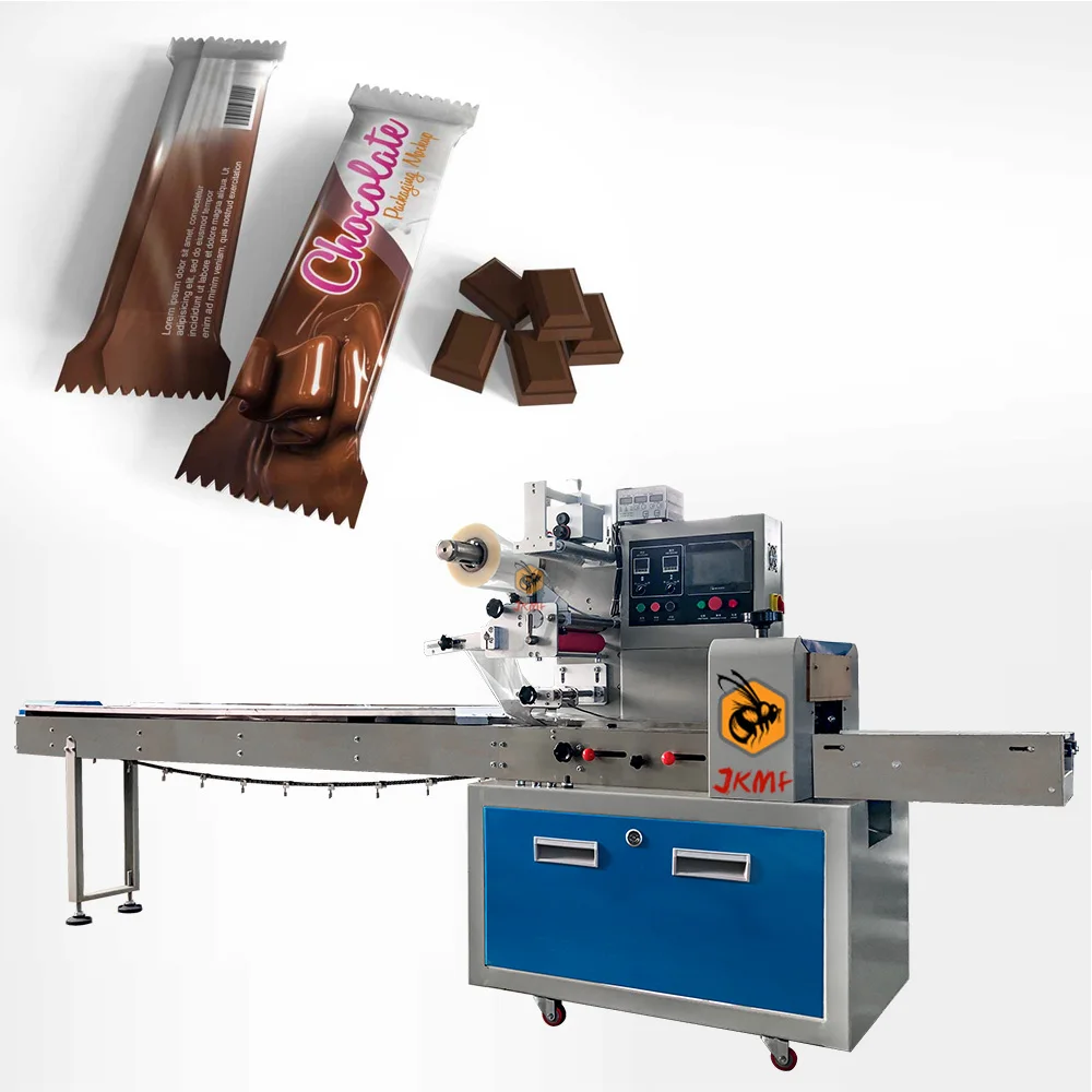 Easy Setting Automatic Chocolate Wrapping Machine Chocolate Bar Pillow Packing Machine Chocolate Aluminum Film Packing Machine