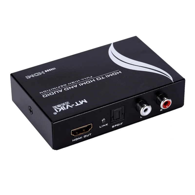 MT-VIKI MT-HA12 OEM ODM 1080p 60hz Hdmi Audio Separator Hdmi to Hdmi+Audio+Spdif+R/L Audio Signal Converter Audio Splitter