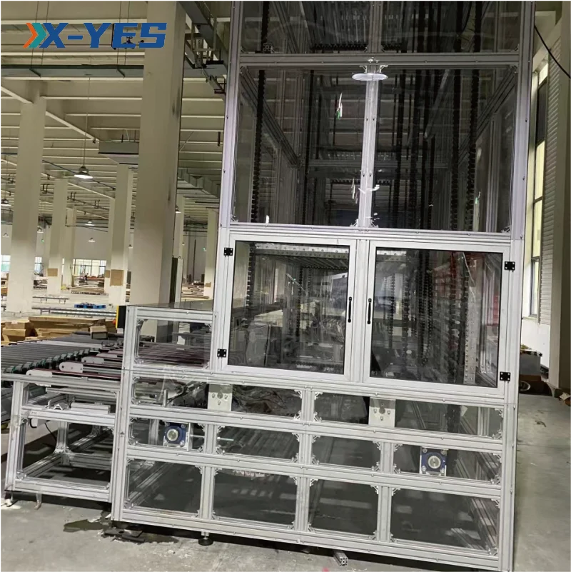 Professional Vertical Reciprocating Lift Conveyor Z Type Rubber Block Conveyor Pallet Vertical Conveyor