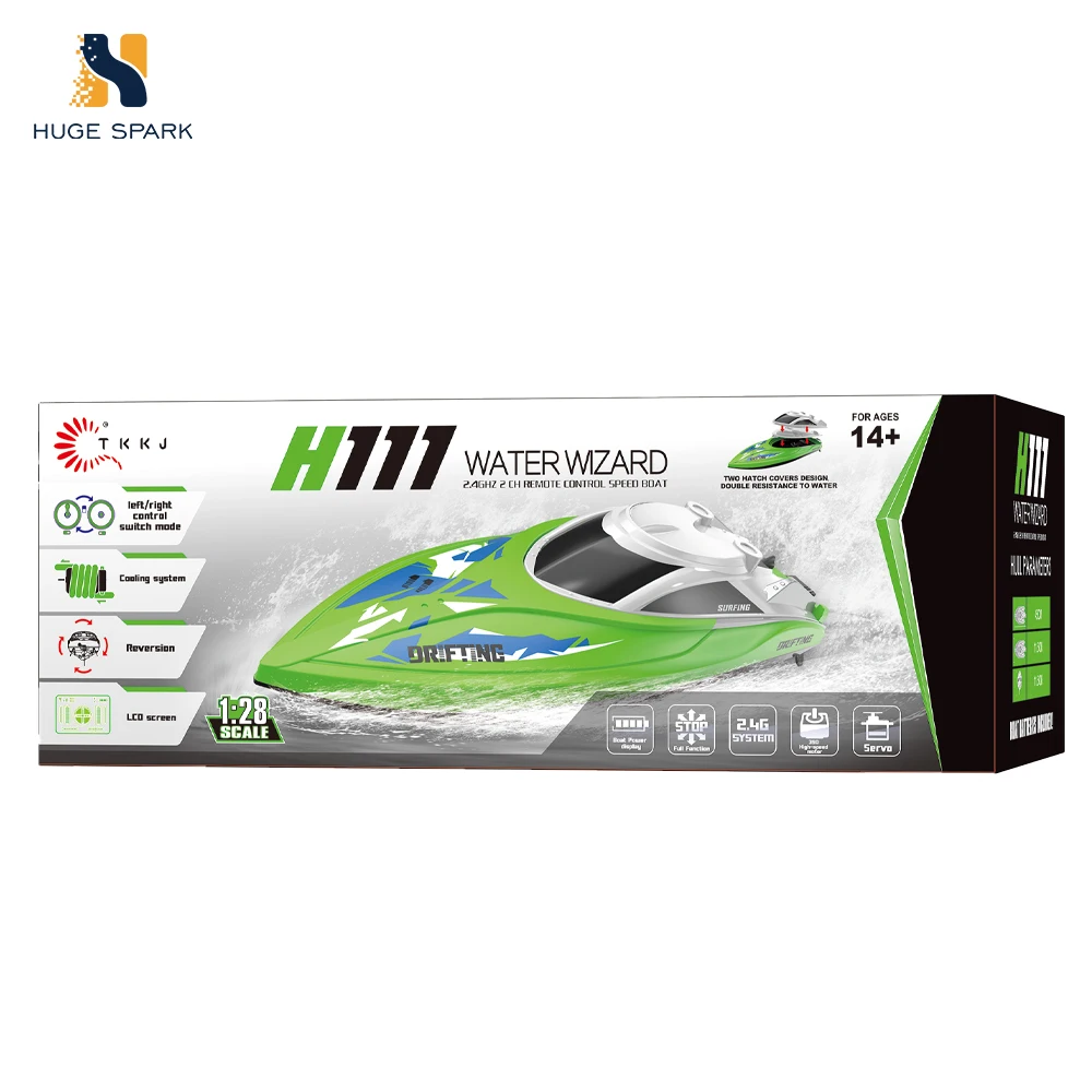 USA Qualified Amazon Best Sale 180 Degree Flip Water-cooling 28km/h High Speed 2.4G RC Motor Boat