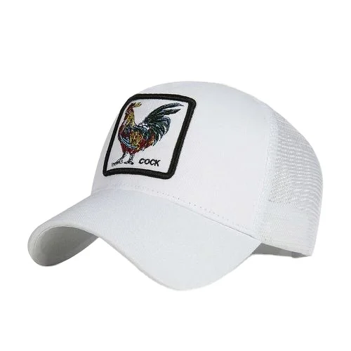 Fashion Man Women Animal Embroidery Pattern Baseball Caps Hip Hop Style Hats Mesh Sports Cap