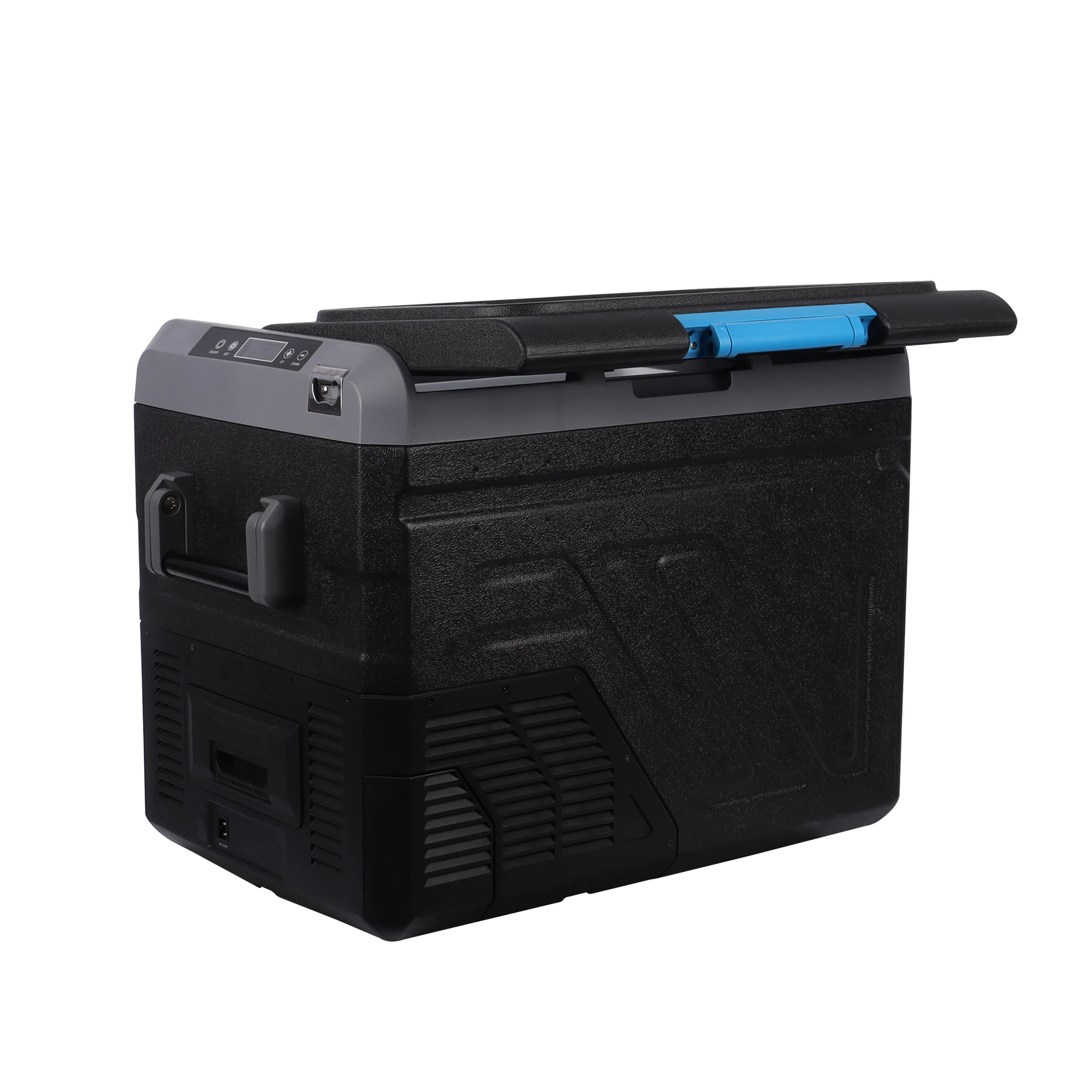 Wholesale Modern Portable 12v Handheld Cooler  50L For Camping Mini Car Fridge Freezer Chest Trolley with Wheels