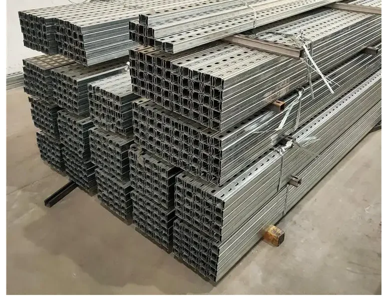 Zinc aluminum Magnesium standard sizes u channel steel abrazaderas unistrut c purlins galvanized