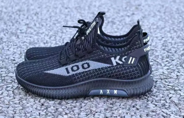 Летающие вязаные модные повседневные высококачественные мужские кроссовки для бега