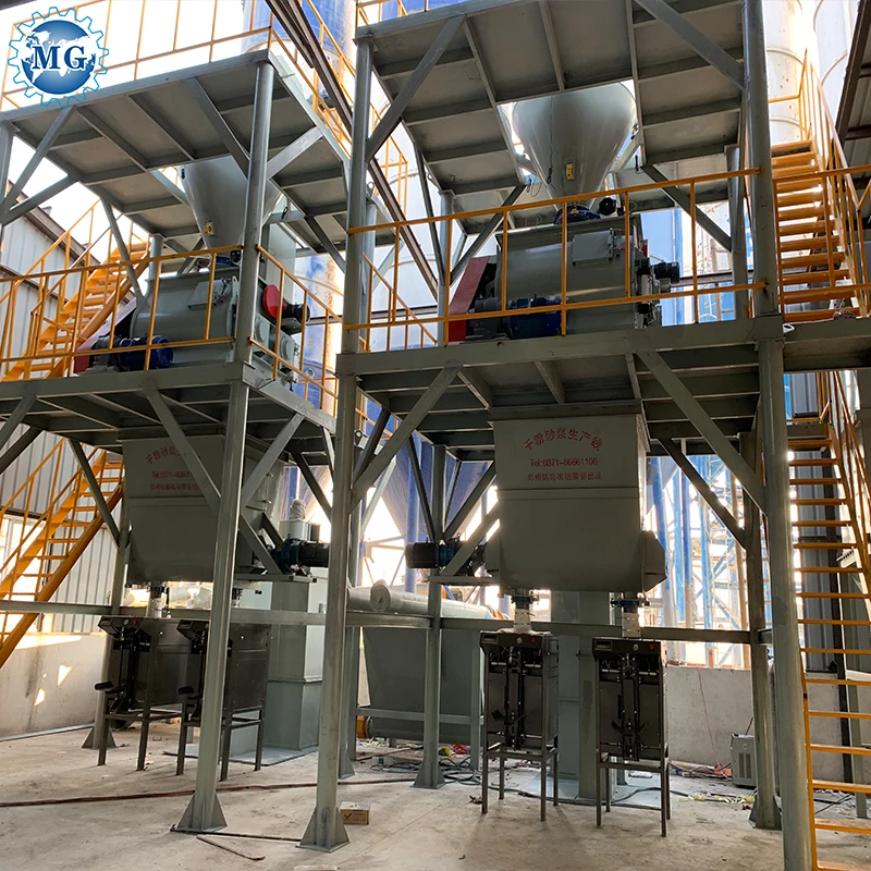 Automatic Feeding 30T/H Dry Mortar Production Line Wall Putty Making Machine