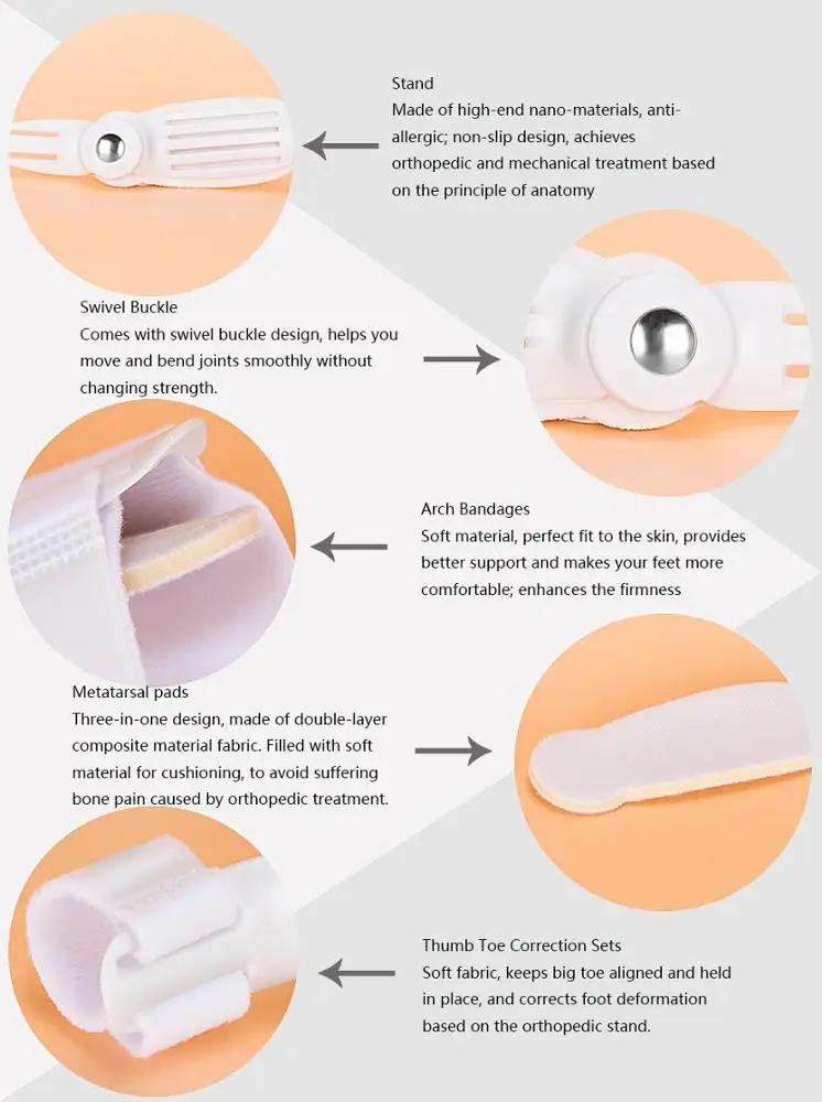ZRWC19 Bunion corrector Toe Straighteners - Relieve Hallux Valgus Foot Pain