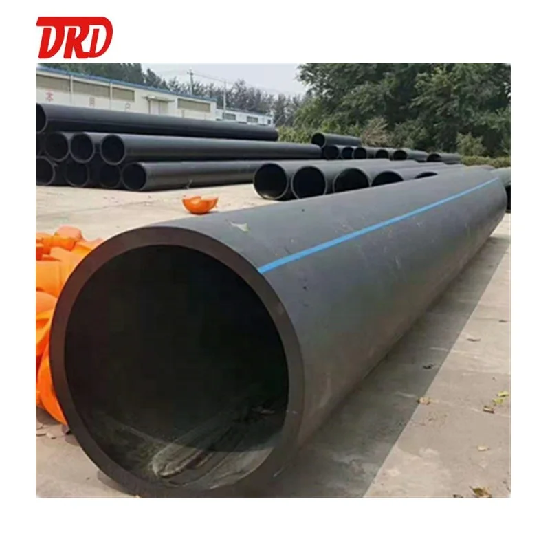 large diameter 800mm 900mm Flexible plastic PE sewer pipe HDPE drain pipe black hdpe poly polyethylene drainage pipe