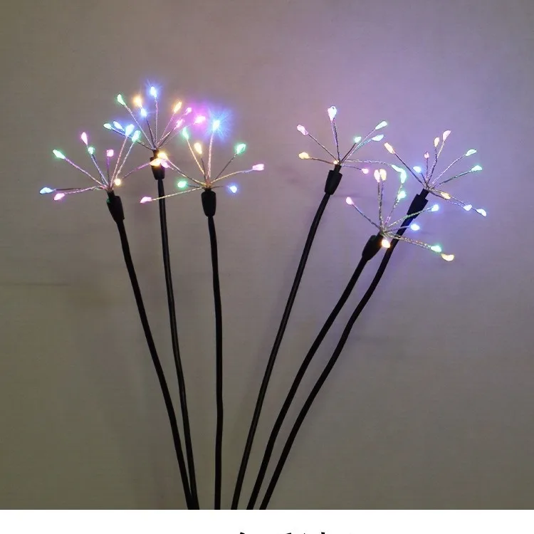 Solar Firefly Garden Lights LED Wind Moving Firefly Swinging Path Lawn Lamp Outdoor IP44 Waterproof LED Fireworks light