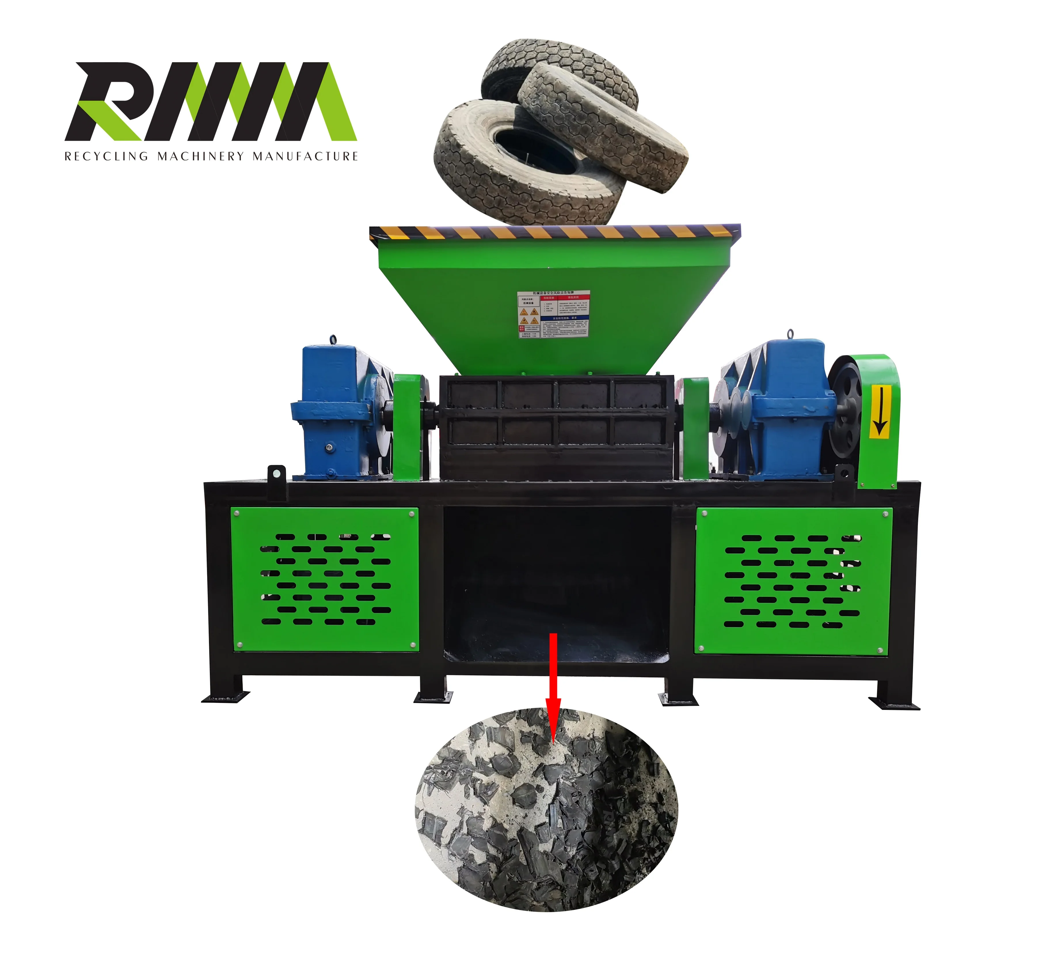 Heavy Duty Industrial Waste Tire Shredder Scrap Car Tire Shredder Machine Tyre Shredding