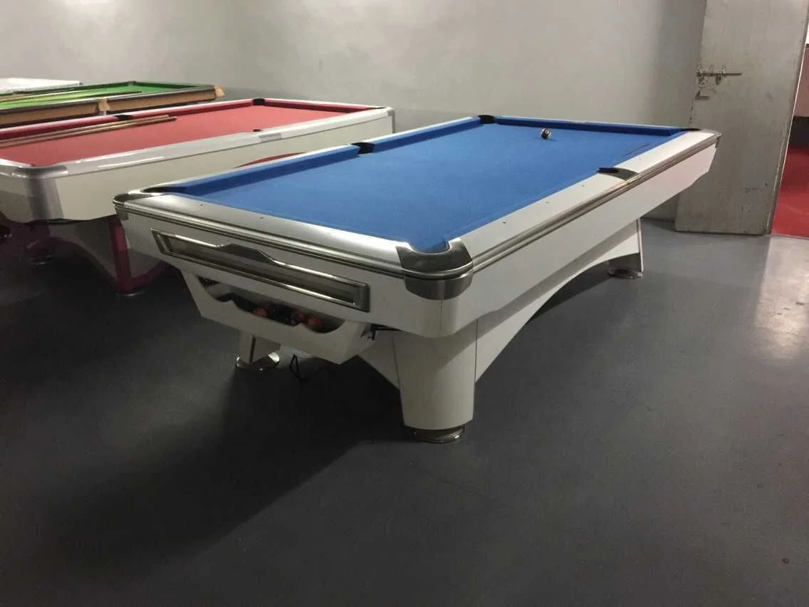 Factory Direct Sale Solid Wood 9ft Slate White Snooker Billiard Pool Table