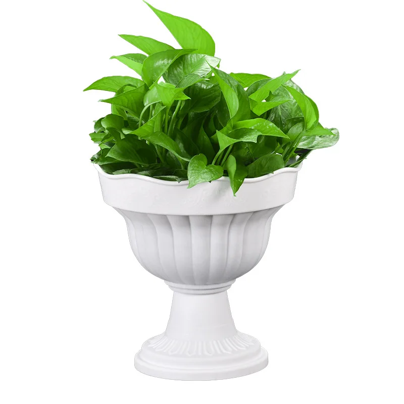 Plastic flowerpot succulent resin mini green flower pot Tall creative hydroponic oversized large diameter flowerpot