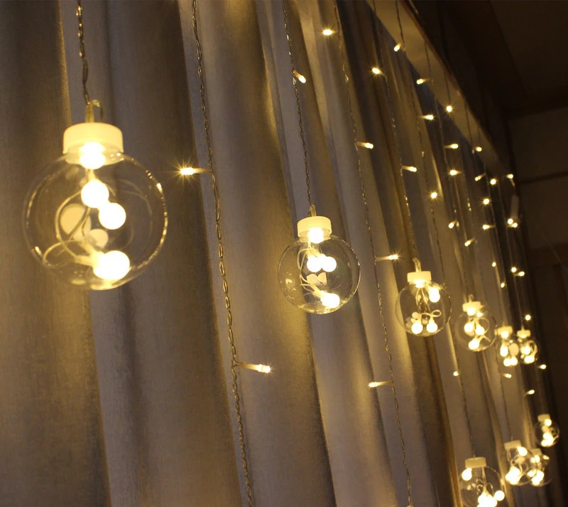 Creative wishing light LED ball bulb light string icicle curtain dragon ball ball lantern