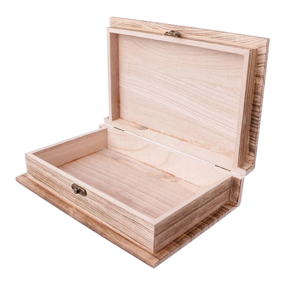 Handmade Unfinished Nice Antique Wooden Jewelry Box Case Storage for